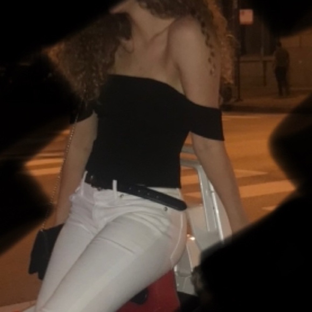 Off the shoulder black top | Express | Worn once